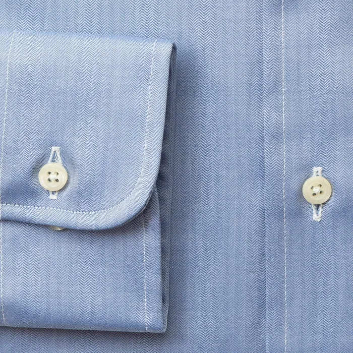 Blue Micro Herringbone sold by Gitman Brothers product image thumbnail 4