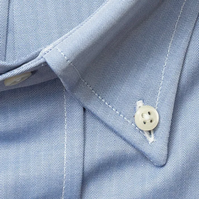 Blue Micro Herringbone sold by Gitman Brothers product image thumbnail 5