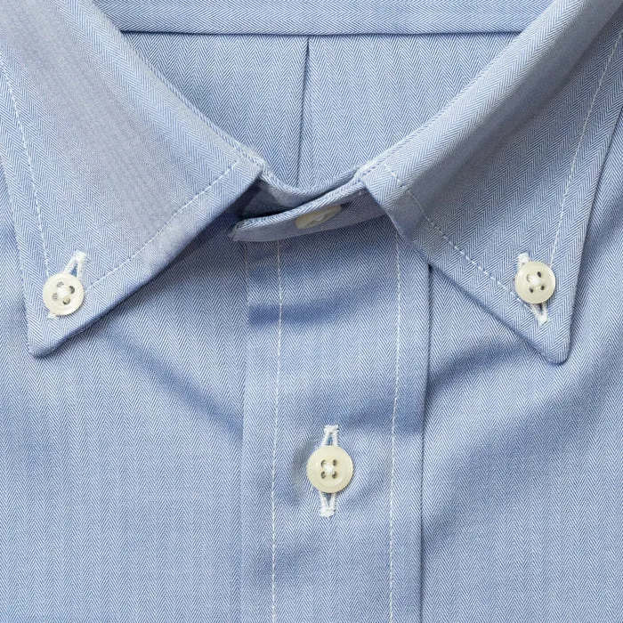 Blue Micro Herringbone sold by Gitman Brothers product image thumbnail 3