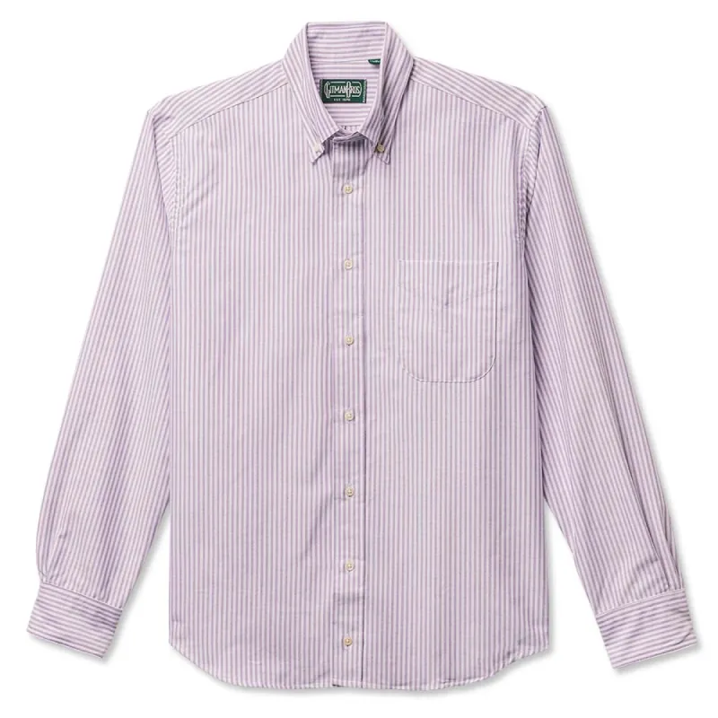 Purple Stripe Spring Oxford Weekend Shirt sold by Gitman Brothers