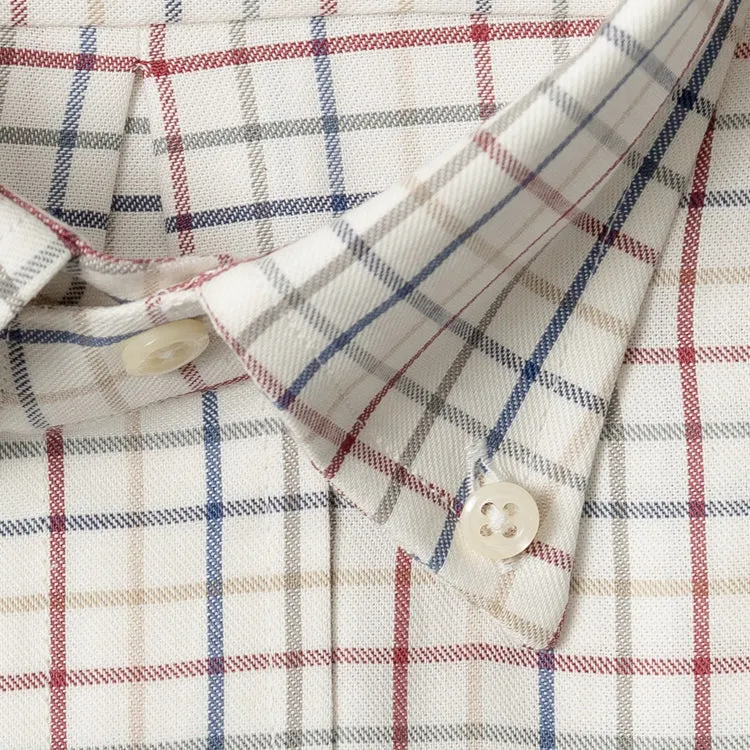 Burgundy Twill Tattersall sold by Gitman Brothers product image thumbnail 5