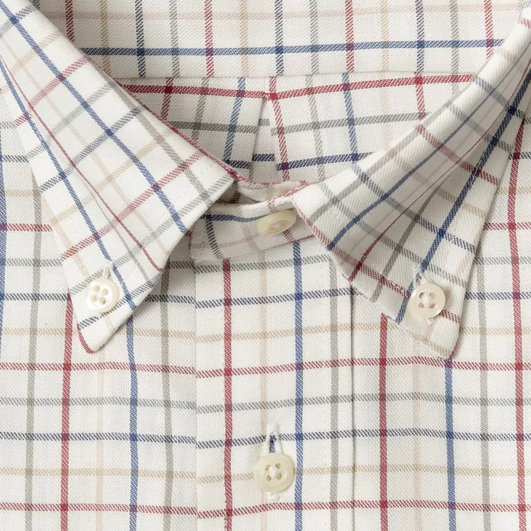 Burgundy Twill Tattersall sold by Gitman Brothers product image thumbnail 3