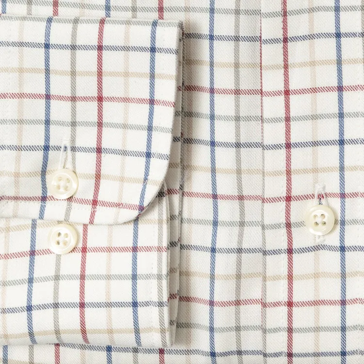 Burgundy Twill Tattersall sold by Gitman Brothers product image thumbnail 4