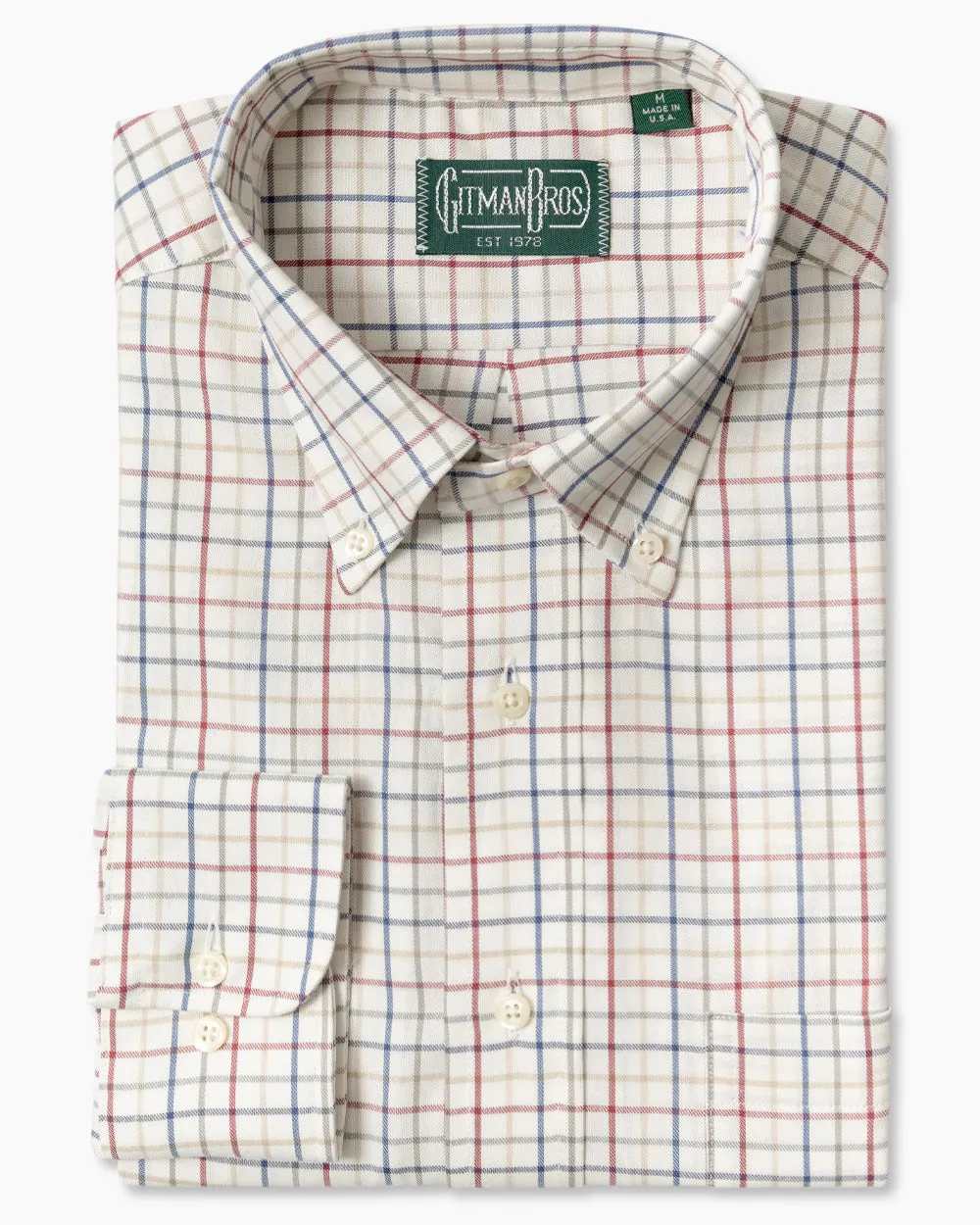 Burgundy Twill Tattersall sold by Gitman Brothers product image thumbnail 2