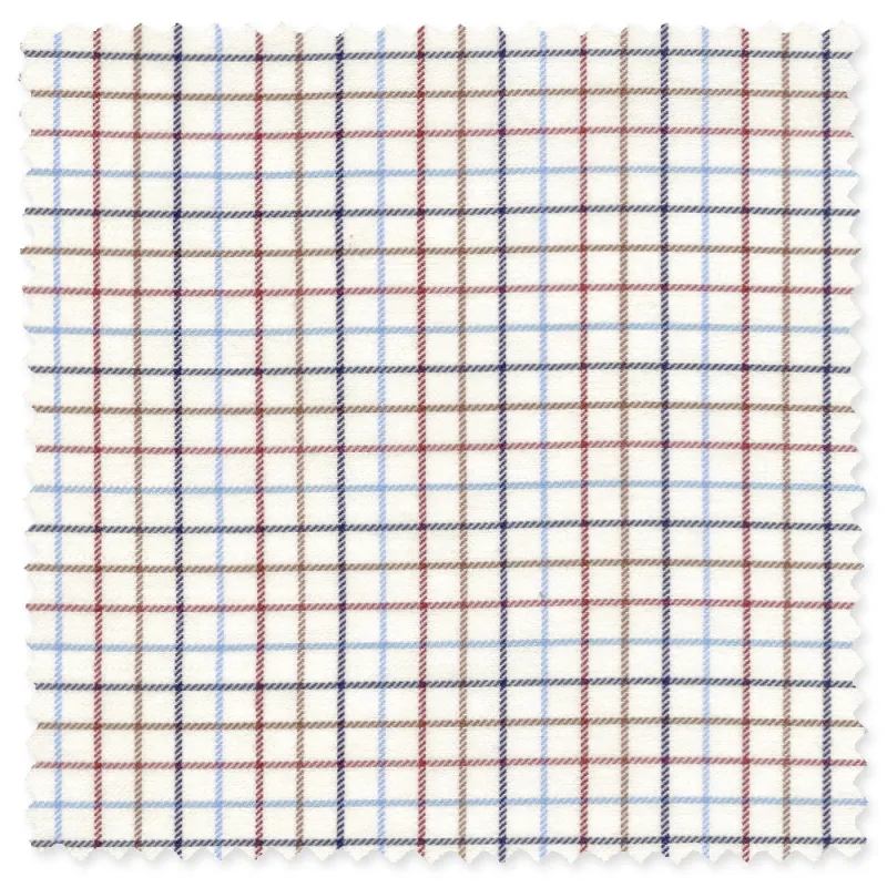 Brown Twill Tattersall made by Gitman Brothers