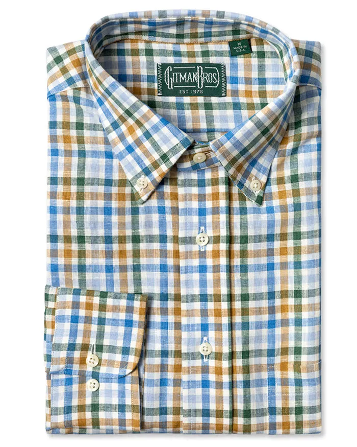 Multi Gingham Cotton/Linen sold by Gitman Brothers