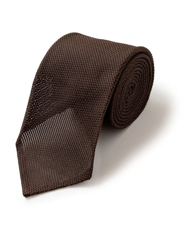 Brown Grenadine Tie sold by Gitman Brothers