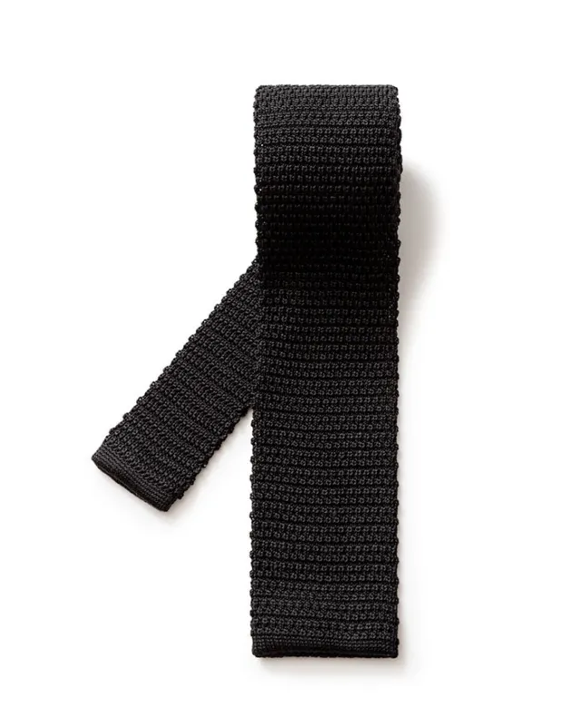 Black Knit Tie sold by Gitman Brothers
