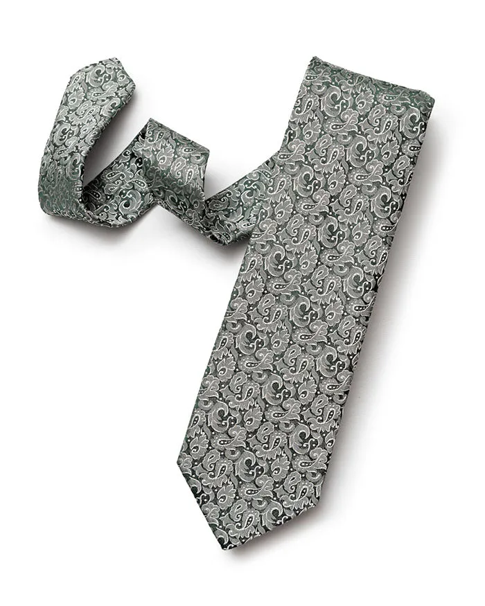 Green Floral Paisley Tie sold by Gitman Brothers