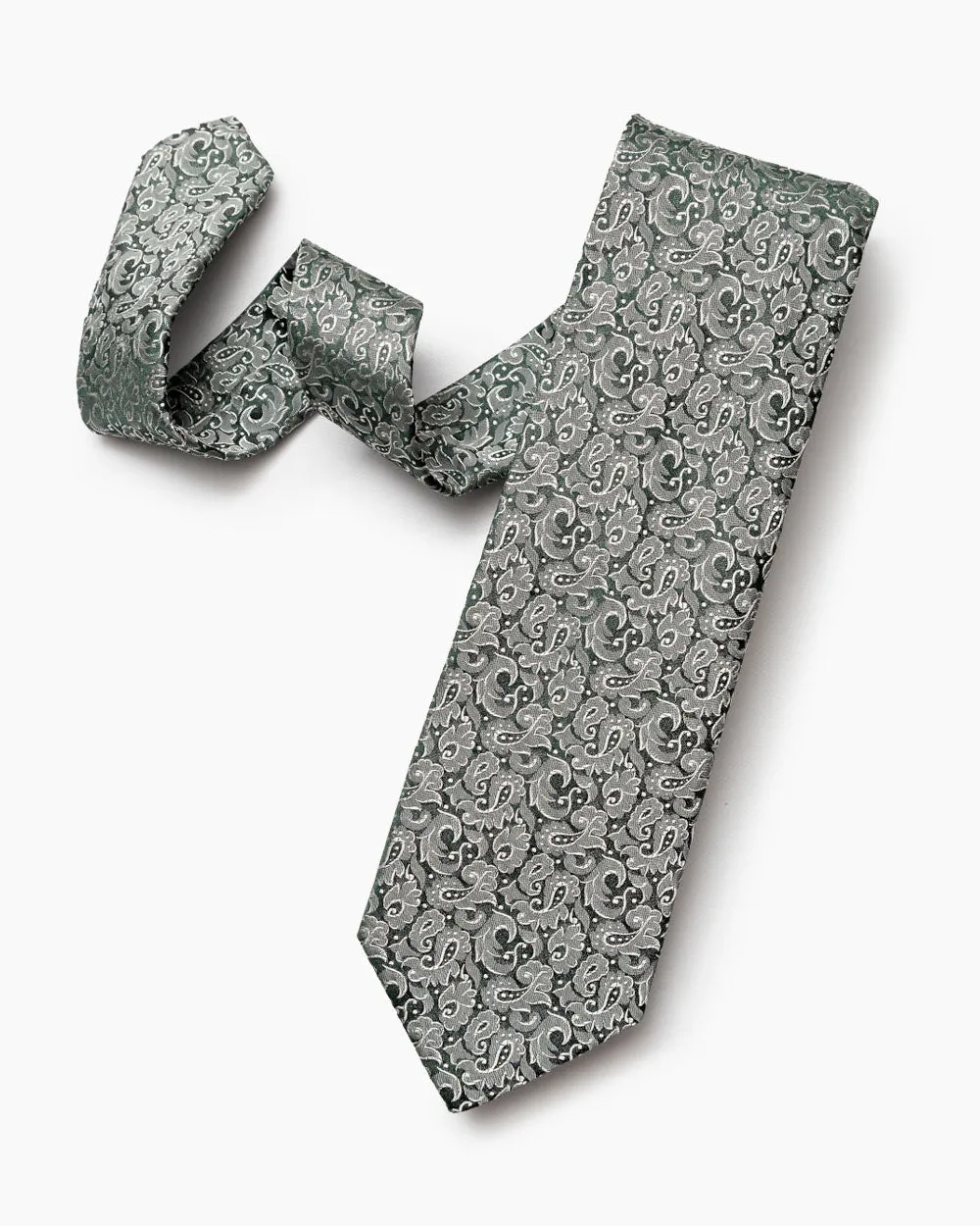 Green Floral Paisley Tie sold by Gitman Brothers product image thumbnail 2