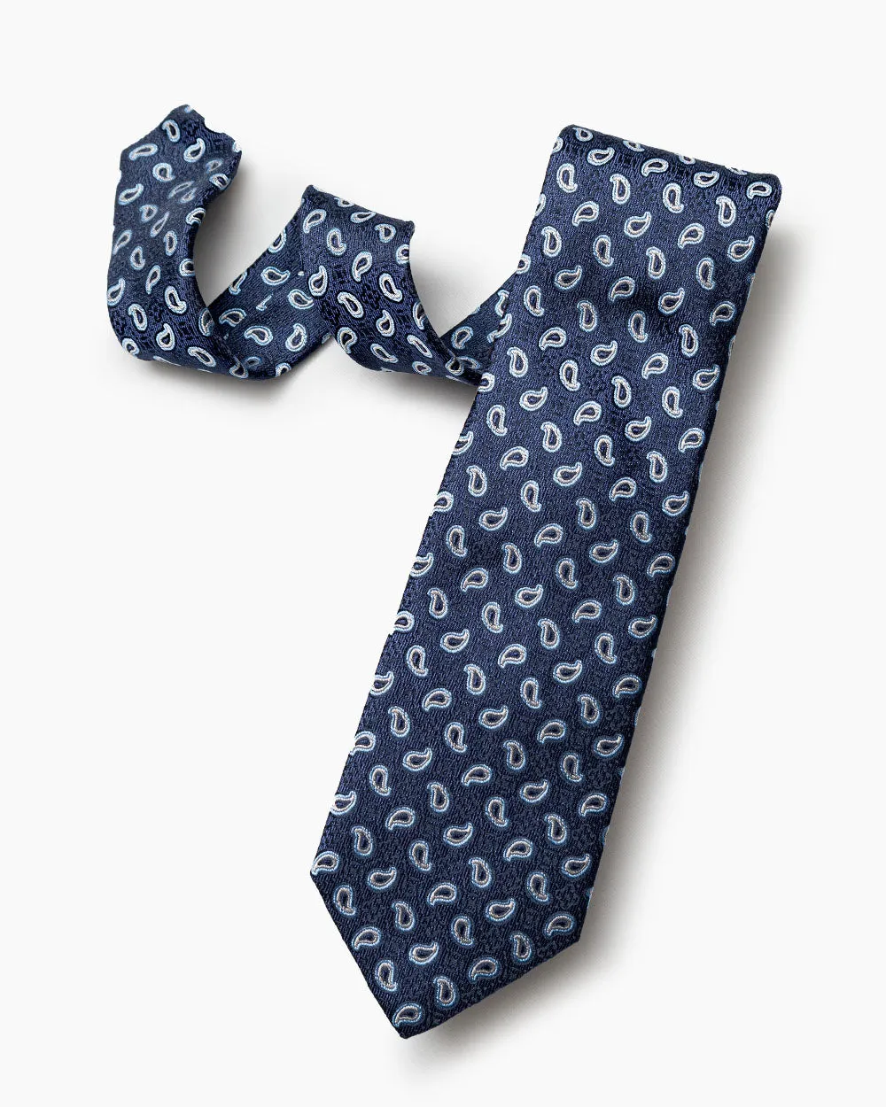 Navy Neat Paisley Tie sold by Gitman Brothers product image thumbnail 2