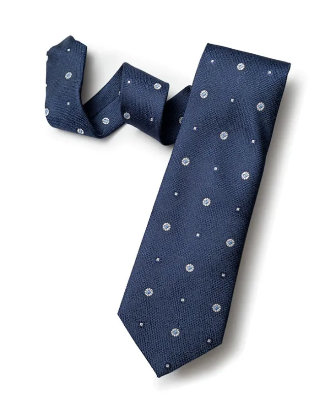 Blue Floral Neat Tie sold by Gitman Brothers