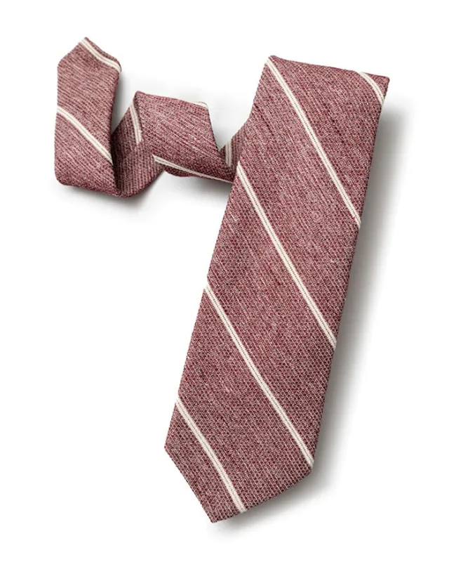 Burgundy Blended Stripe Tie sold by Gitman Brothers
