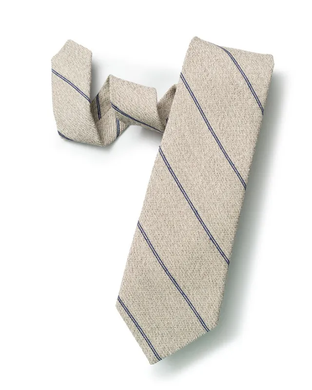 Tan Blended Stripe Tie sold by Gitman Brothers
