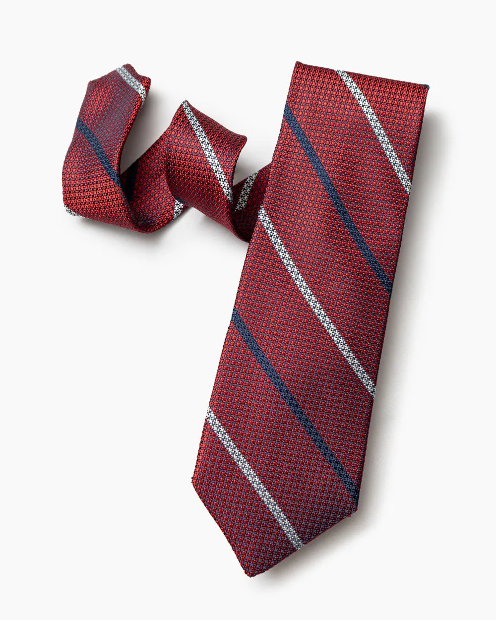 Red University Stripe Tie sold by Gitman Brothers product image thumbnail 2