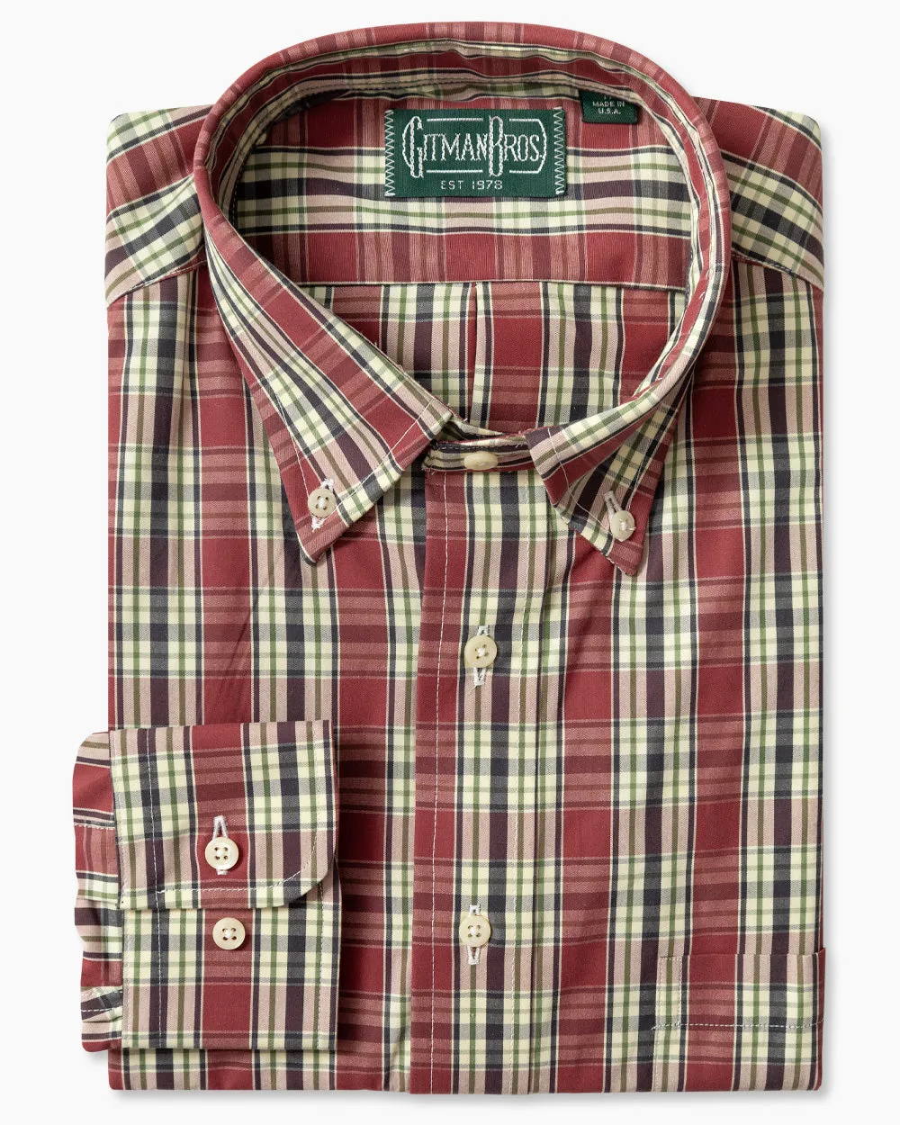 Red Winter Madras sold by Gitman Brothers product image thumbnail 2