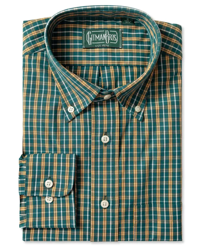 Green Check Heavy Poplin sold by Gitman Brothers