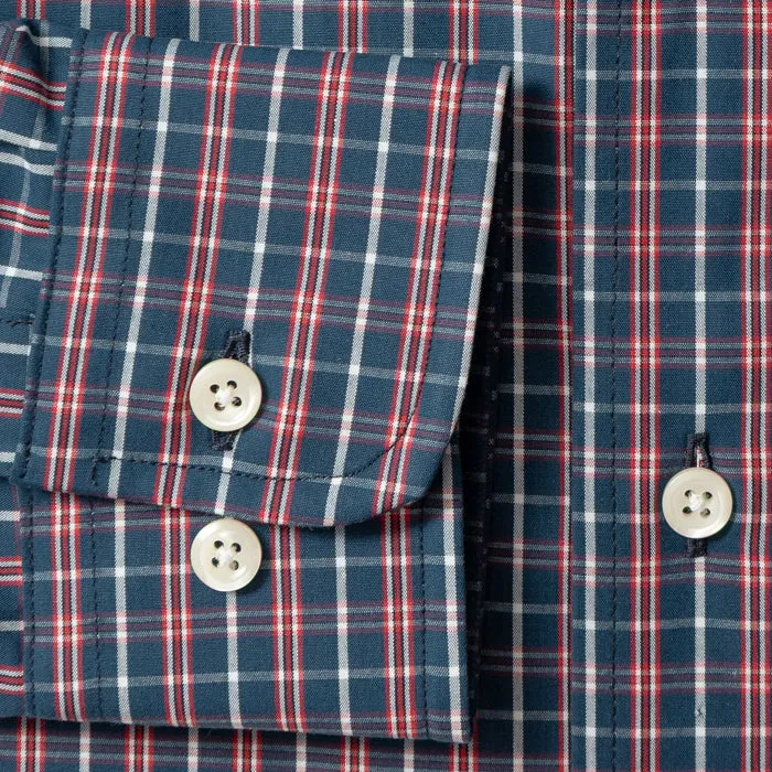 Navy Check Heavy Poplin sold by Gitman Brothers product image thumbnail 4