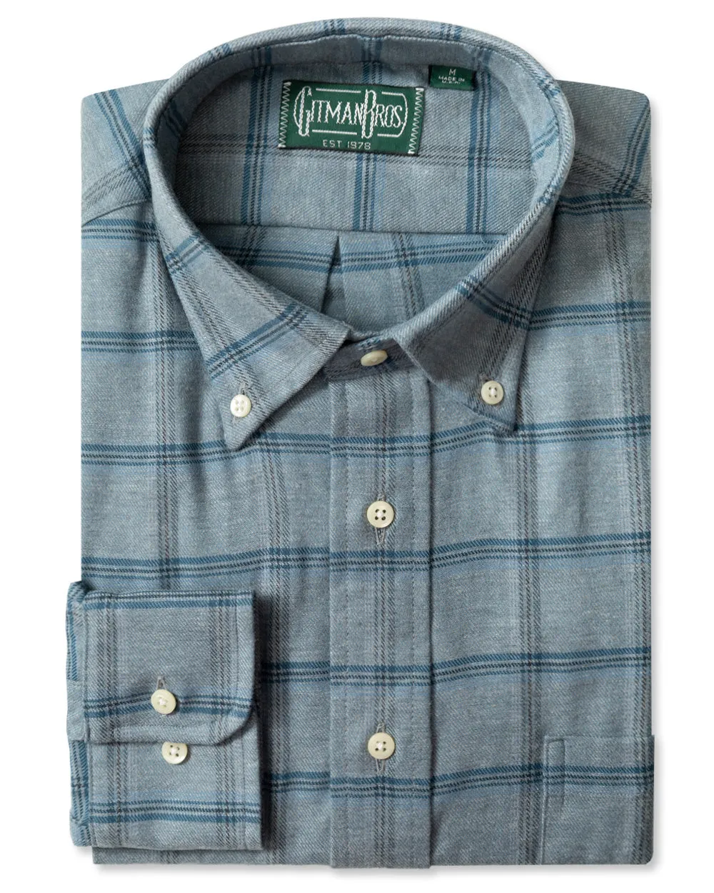 Blue Plaid Flannel sold by Gitman Brothers product image thumbnail 2