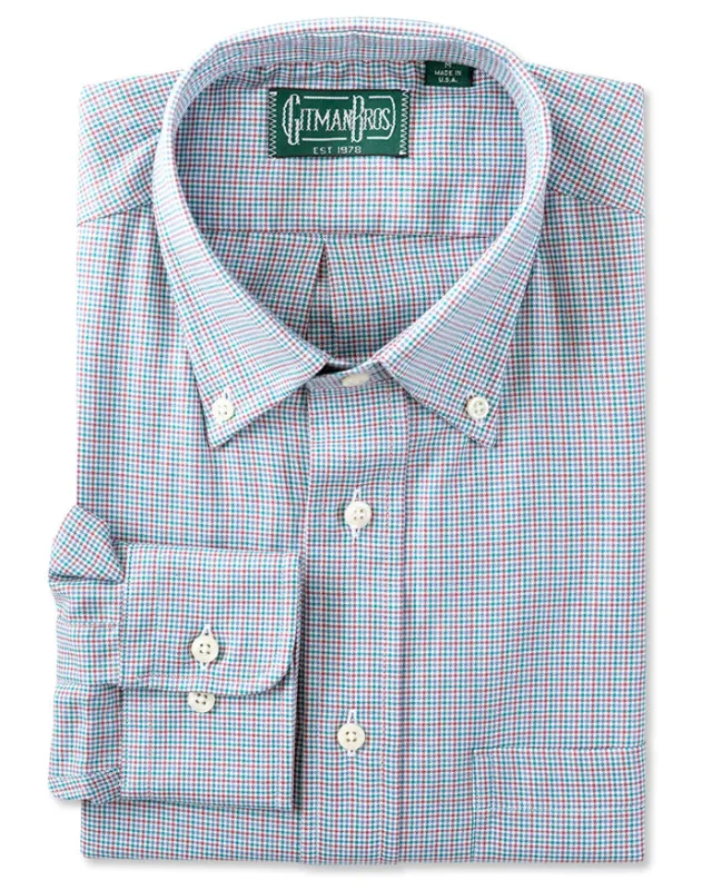 Blue Compact Houndstooth sold by Gitman Brothers