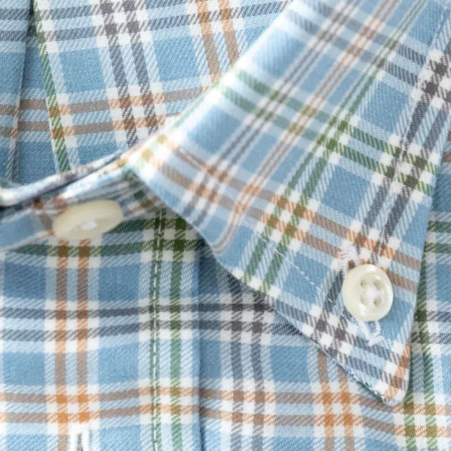 Blue Somelos Plaid sold by Gitman Brothers product image thumbnail 5