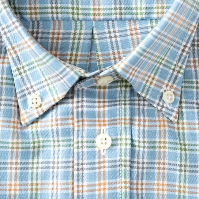 Blue Somelos Plaid sold by Gitman Brothers product image thumbnail 3