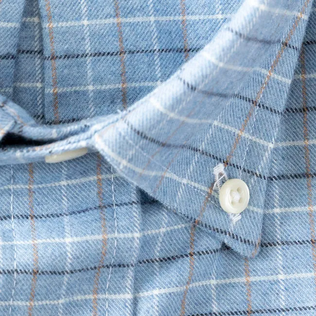 Blue Cashmere Check sold by Gitman Brothers product image thumbnail 5