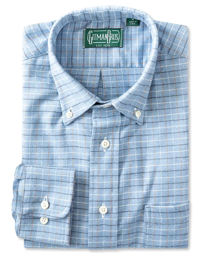 Blue Cashmere Check sold by Gitman Brothers