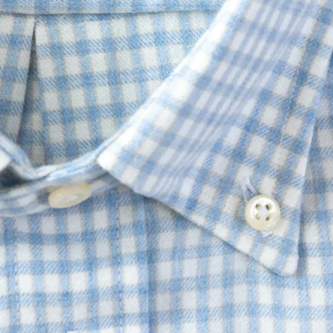 Blue Merino Gingham sold by Gitman Brothers product image thumbnail 5