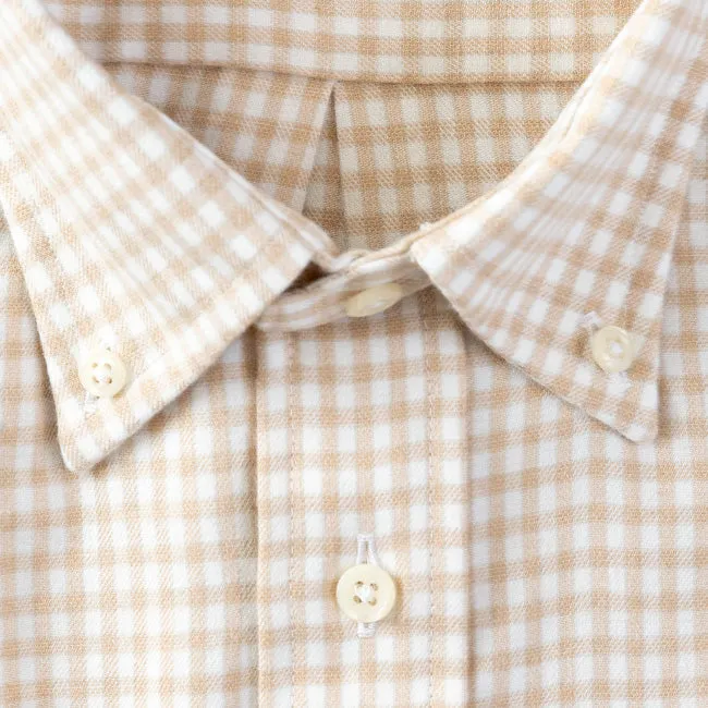 Tan Merino Gingham sold by Gitman Brothers product image thumbnail 3