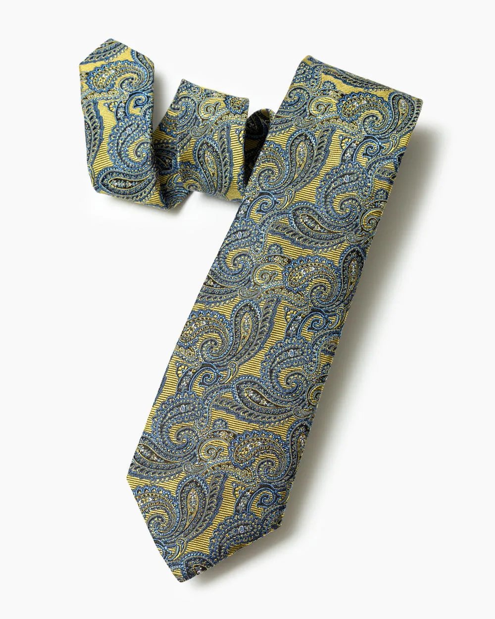 Gold Woven Paisley Tie sold by Gitman Brothers product image thumbnail 2