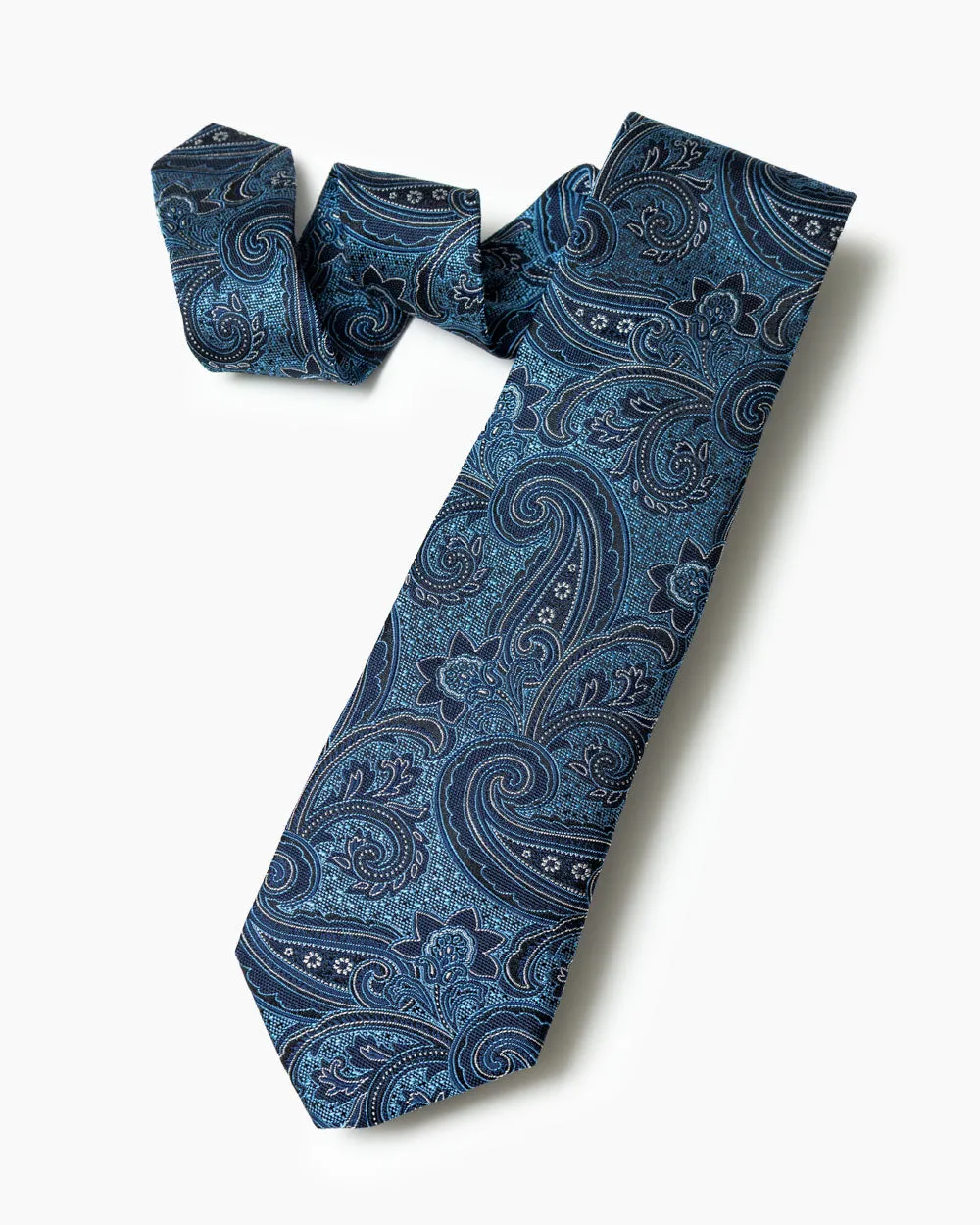 Blue Woven Paisley Tie sold by Gitman Brothers product image thumbnail 2