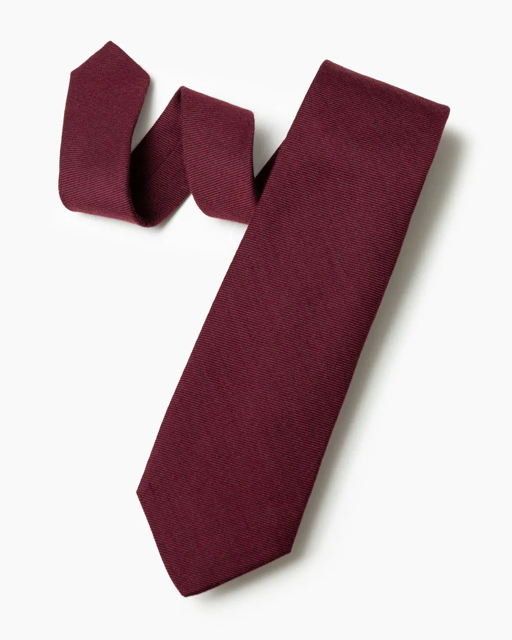Burgundy Wool/Silk Twill Tie sold by Gitman Brothers product image thumbnail 2