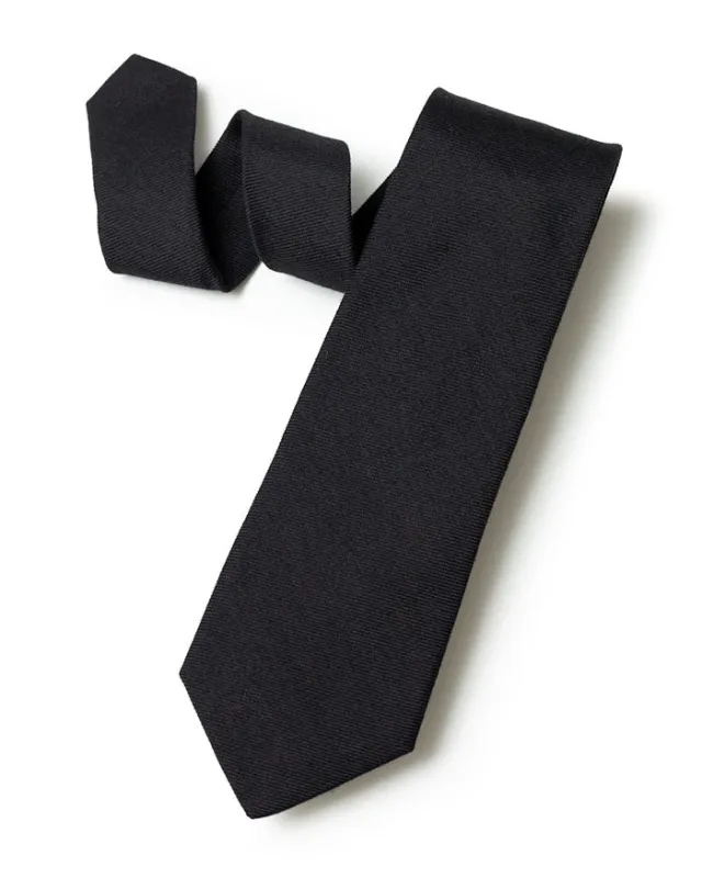 Black Wool/Silk Twill Tie sold by Gitman Brothers