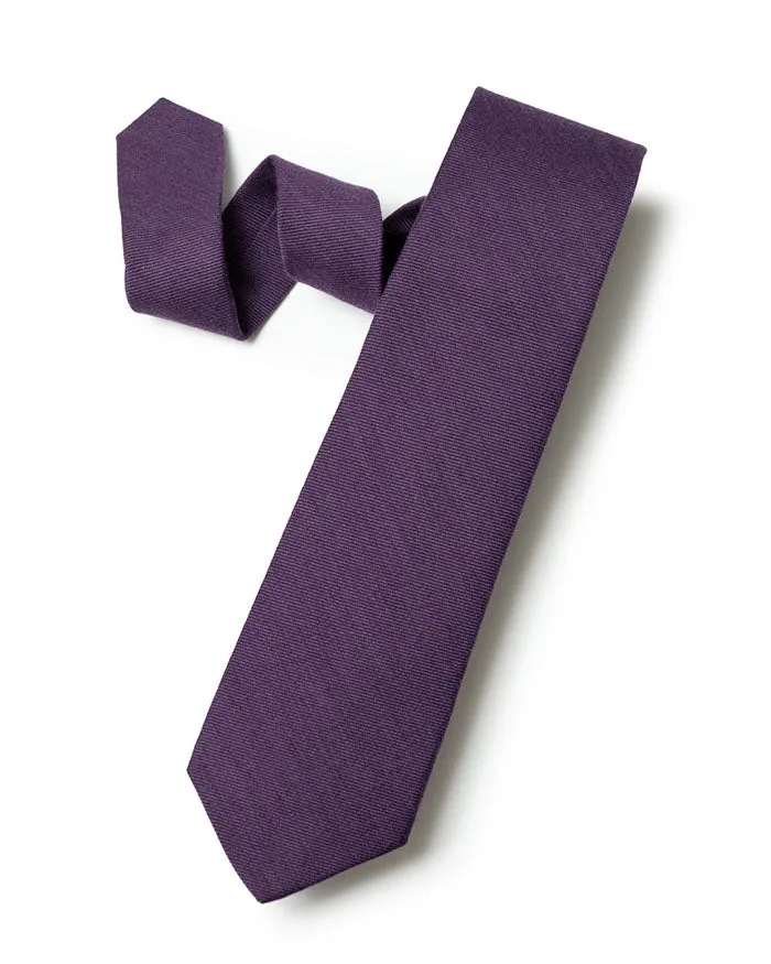 Purple Wool/Silk Twill Tie sold by Gitman Brothers