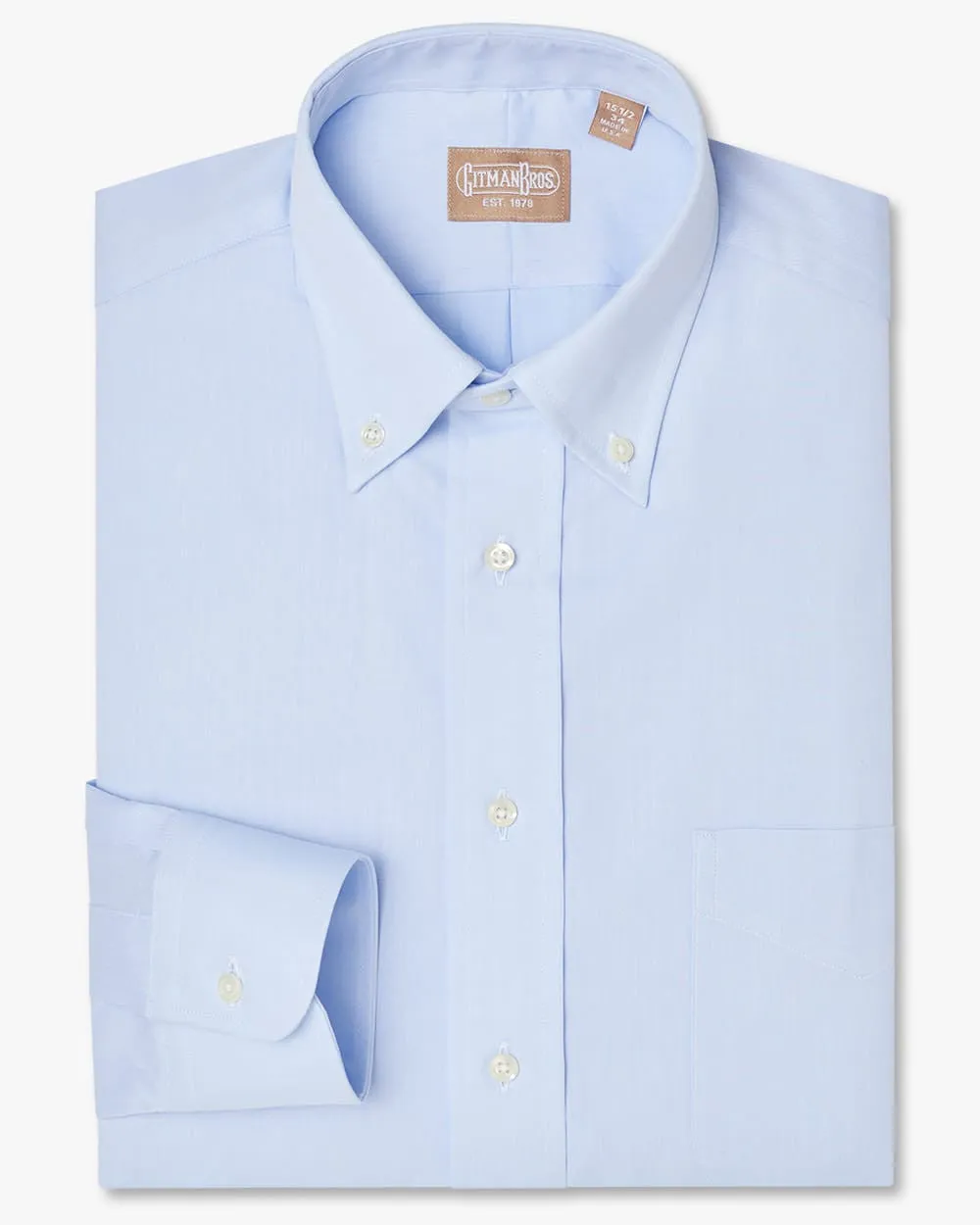 Button Down Mini Twill Blue - Classic sold by Gitman Brothers product image thumbnail 2