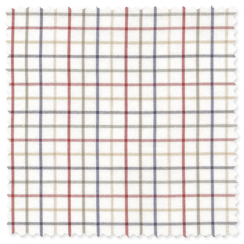 Burgundy Twill Tattersall made by Gitman Brothers