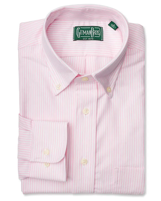 Pink Stripe Oxford made by Gitman Brothers