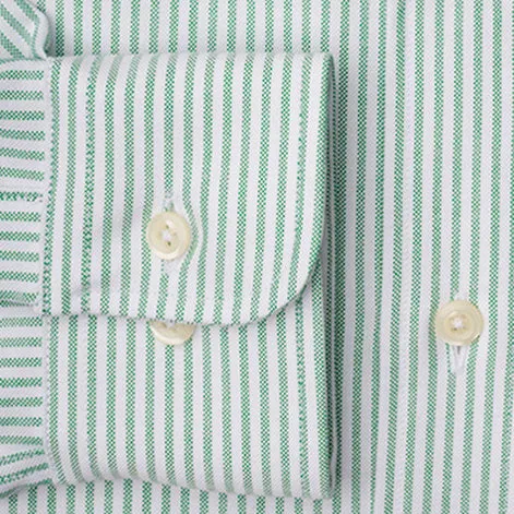 Green Stripe Oxford sold by Gitman Brothers product image thumbnail 4