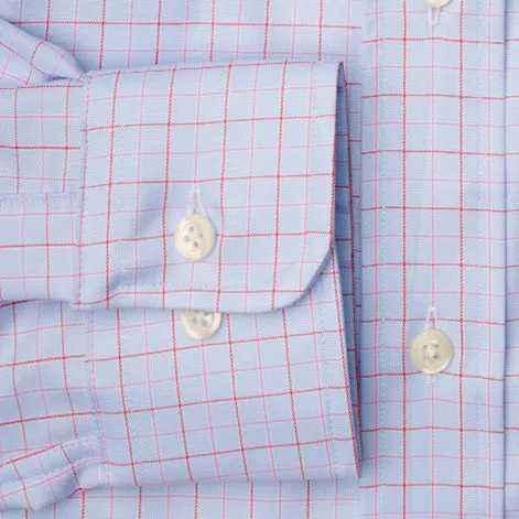 Red Windowpane 100's Twill sold by Gitman Brothers product image thumbnail 4