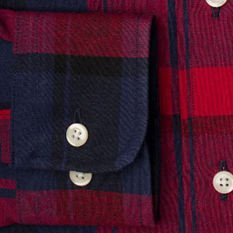 Navy Cotton/Linen Madras sold by Gitman Brothers product image thumbnail 4