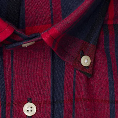 Navy Cotton/Linen Madras sold by Gitman Brothers product image thumbnail 5