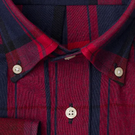 Navy Cotton/Linen Madras sold by Gitman Brothers product image thumbnail 3