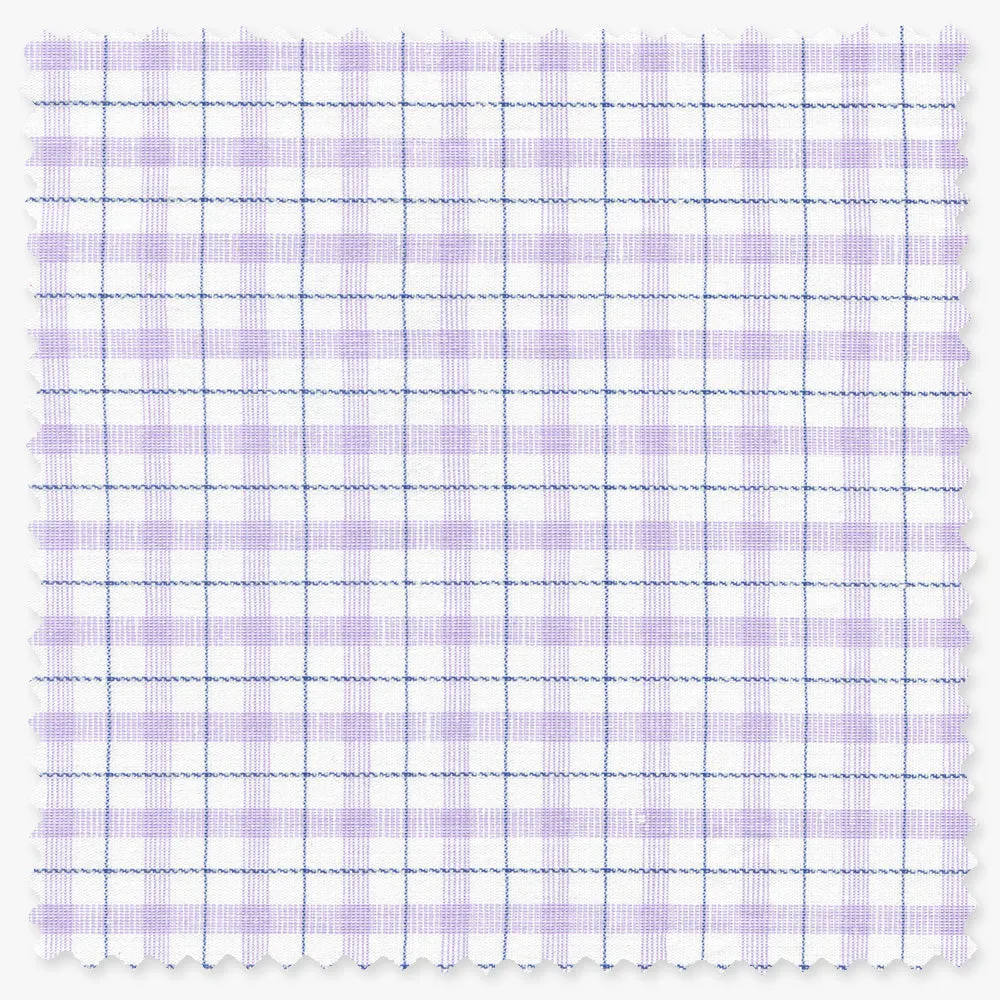 Purple Cotton/Linen Windowpane Check sold by Gitman Brothers product image thumbnail 2