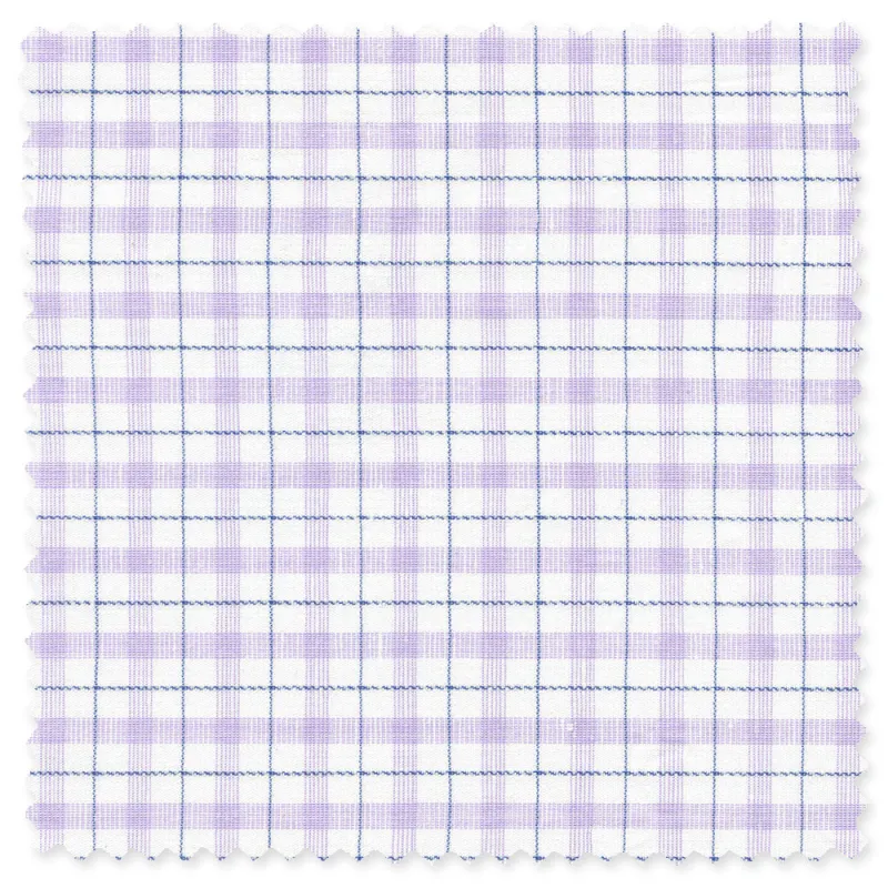 Purple Cotton/Linen Windowpane Check made by Gitman Brothers