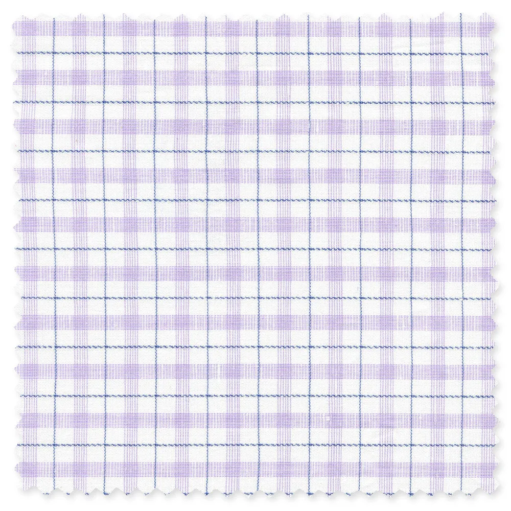 Purple Cotton/Linen Windowpane Check sold by Gitman Brothers