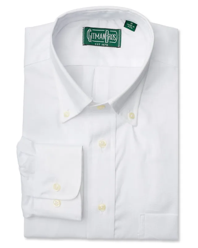 White Zephyr Oxford made by Gitman Brothers