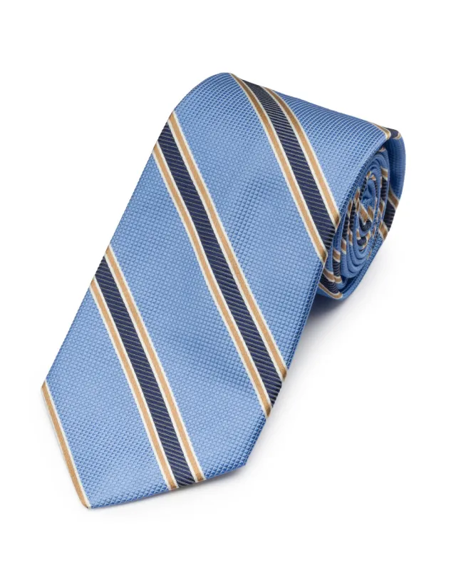 Blue University Stripe Tie made by Gitman Brothers