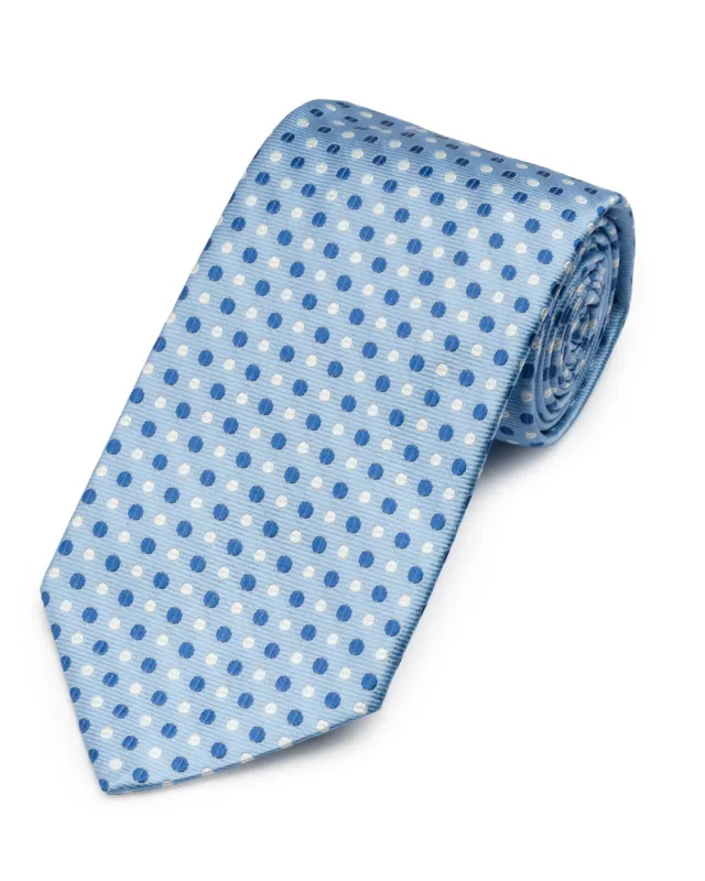 Blue Neat Dotted Tie made by Gitman Brothers