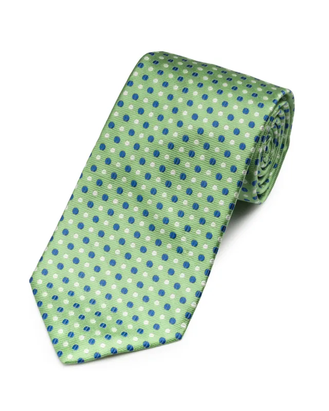 Green Neat Dotted Tie made by Gitman Brothers